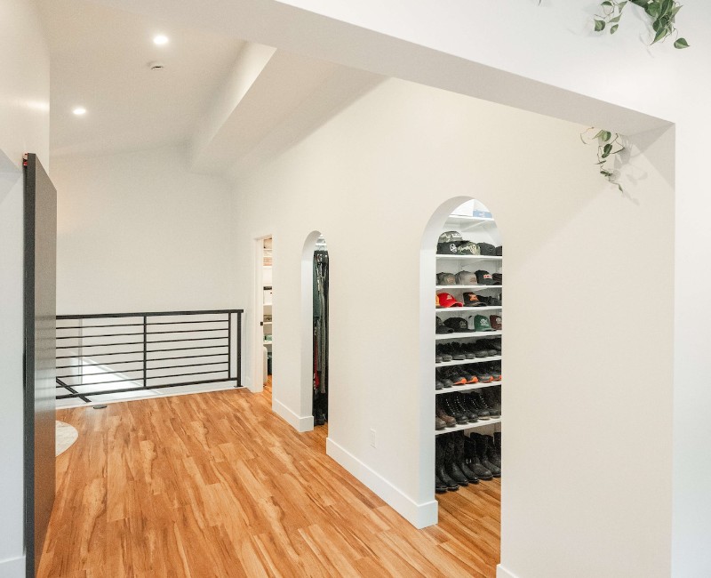 The owners of a 1950s ranch in Madison, WI wanted to transform their unfinished attic into a fully finished second floor with a primary bedroom retreat, ensuite bath, and plenty of closet space.