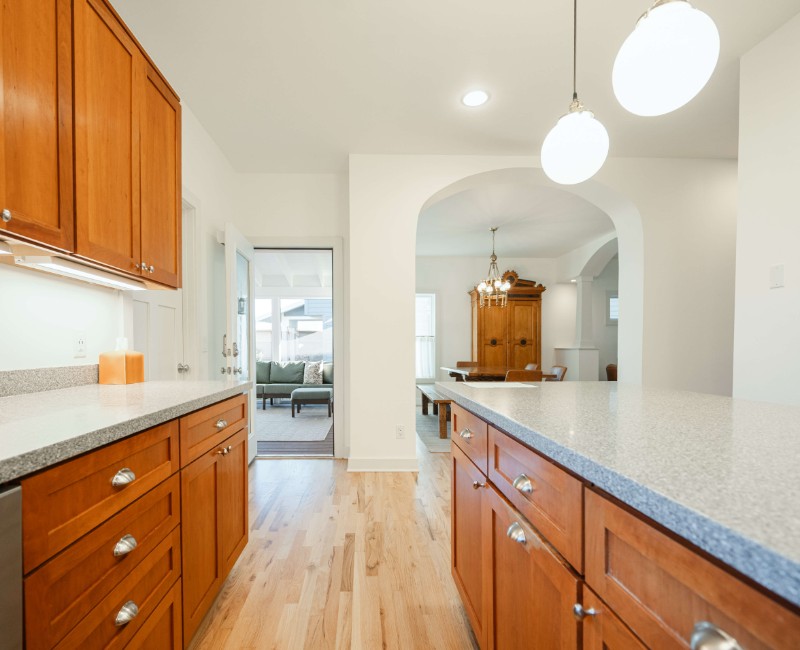 See how we remodeled an outdoor deck into a bright, light-filled screened-in porch for this Middleton, WI home. Interior updates helped the porch addition open up the space even more.