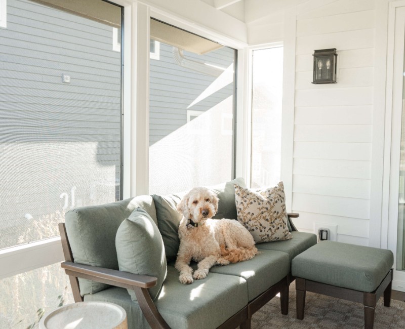 See how we remodeled an outdoor deck into a bright, light-filled screened-in porch for this Middleton, WI home. Interior updates helped the porch addition open up the space even more.