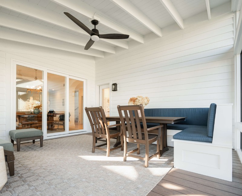 See how we remodeled an outdoor deck into a bright, light-filled screened-in porch for this Middleton, WI home. Interior updates helped the porch addition open up the space even more.